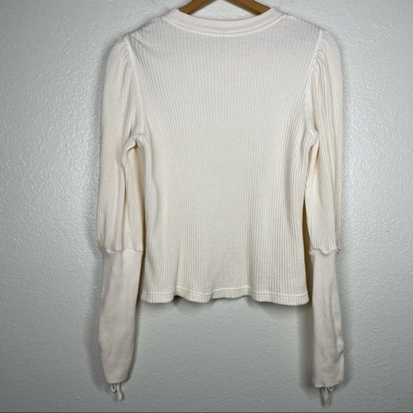 Free People Tasha Thermal Top in Cream XS - Picture 7 of 7